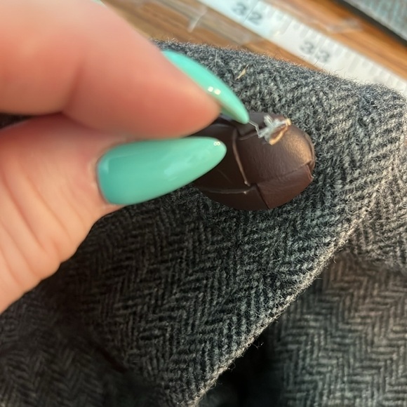 J Crew Factory Blazer Herringbone Gray Wool Blend Size 6 Lined - Picture 8 of 8